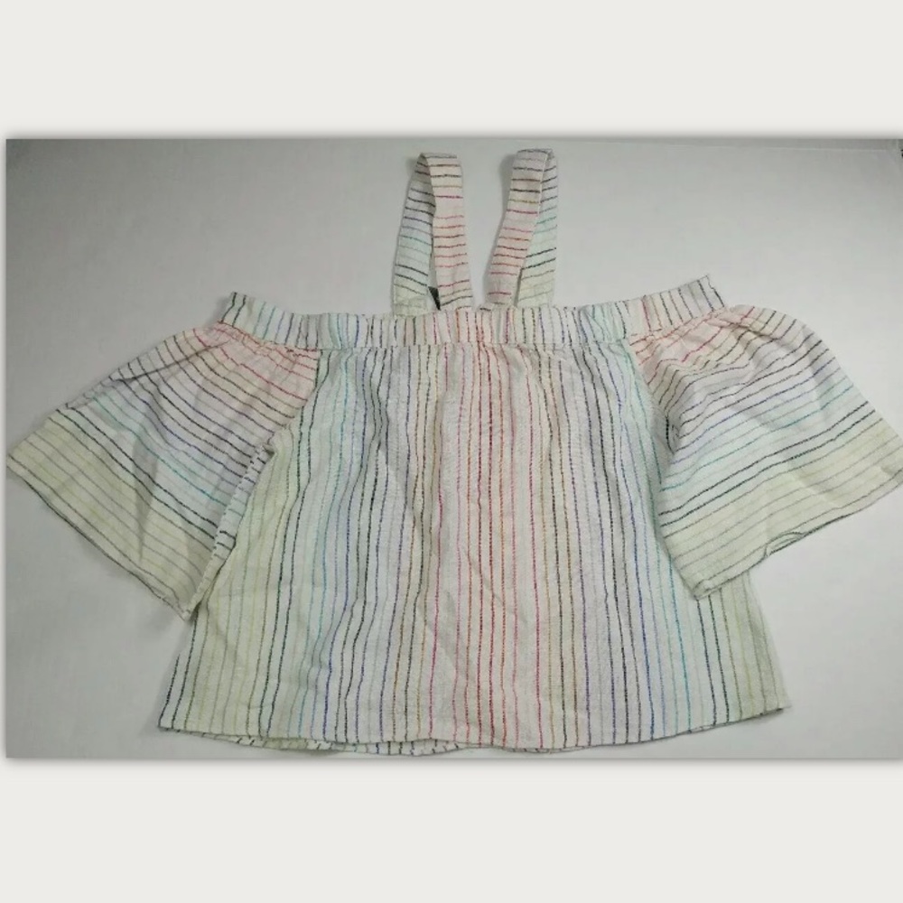 BAN JARA Stripe linen Blouse Top